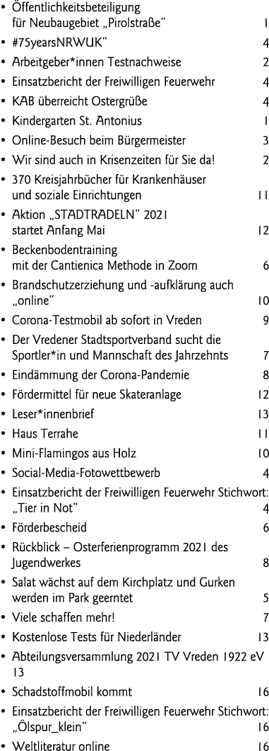 Öffentlichkeitsbeteiligung für Neubaugebiet  Pirolstraße  1 #75yearsNRWUK  4 Arbeitgeber*innen Testnachweise 2 Einsat   