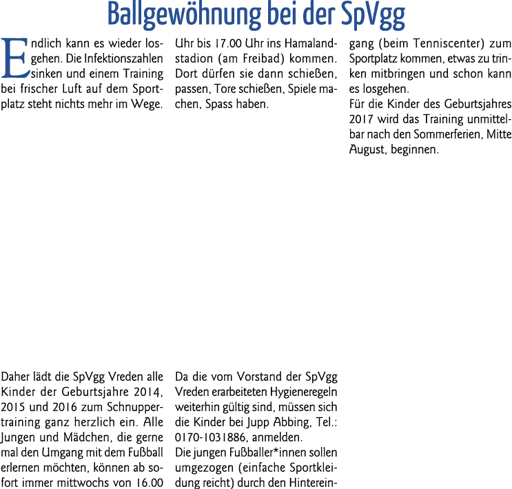  Ballgewöhnung bei der SpVgg Endlich kann es wieder losgehen  Die Infektionszahlen sinken und einem Training bei fris   