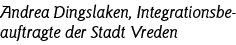 Andrea Dingslaken, Integrationsbeauftragte der Stadt Vreden