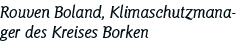 Rouven Boland, Klimaschutzmanager des Kreises Borken