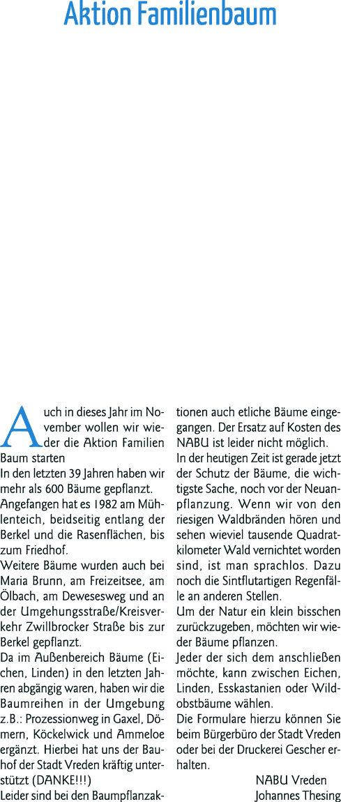 Aktion Familienbaum Auch in dieses Jahr im November wollen wir wieder die Aktion Familien Baum starten In den letzten   